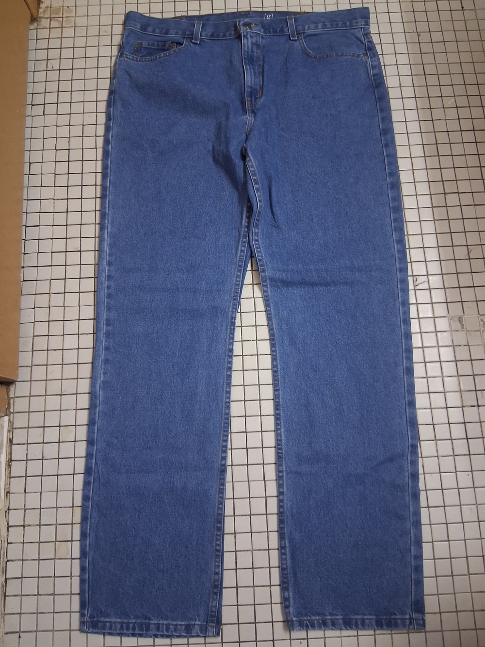 George 38X30 Men’s Straight Jeans in Blue Denim